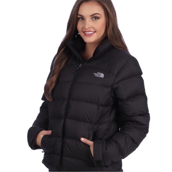 North Face Womens Medium Nuptse Down Jacket Coat  Black 700 Down Winter Large - Picture 1 of 9